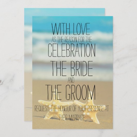 strandspreidingsuitnodiging kaart (Voorkant / Achterkant)