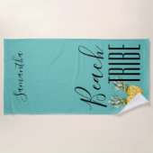 Strandstam Meisjesreis Afscheidscadeau Weekend Strandlaken (Voorkant)