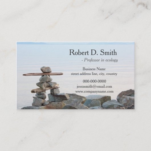 strandsteenwandelaar visitekaartje (Voorkant)