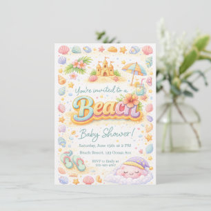 “Strandstemming” Baby Shower Uitnodiging