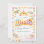 “Strandstemming” Baby Shower Uitnodiging (Voorkant)