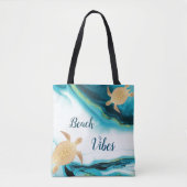 Strandstemming Elegante Schildpadden Tote Bag (Voorkant)