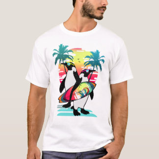 Strandstemming pinguïn t-shirt