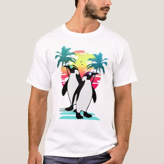 Strandstemming pinguïn v2 t-shirt (Voorkant)