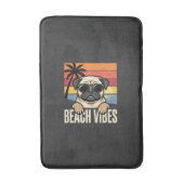 Strandstemming Pug Hond Zonsondergang Badmat (Voorkant Verticaal)