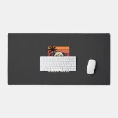 Strandstemming Pug Hond Zonsondergang Bureaumat (Keyboard & Muis)