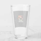 Strandstemming Pug Hond Zonsondergang Glas (Achterkant)