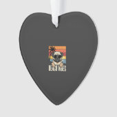 Strandstemming Pug Hond Zonsondergang Ornament (voorkant)