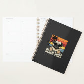 Strandstemming Pug Hond Zonsondergang Planner (Display)