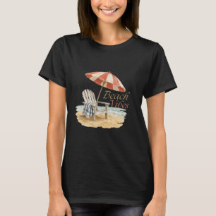Strandstemming Waterverf Strandstoel Zomer T-Shirt
