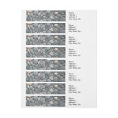 Strandstenen schelpen steentjes rotsen schilderen  adreslabel wikkel (Vel)