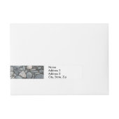 Strandstenen schelpen steentjes rotsen schilderen adreslabel wikkel (Voorkant)