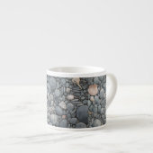 Strandstenen schelpen steentjes rotsen schilderen  espresso kop (Voorkant rechts)