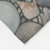 Strandstenen schelpen steentjes rotsen schilderen  fleece deken (Hoek)