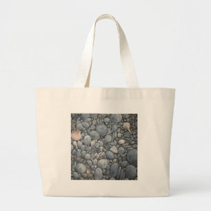 Strandstenen schelpen steentjes rotsen schilderen grote tote bag