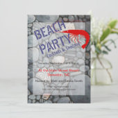 Strandstenen schelpen steentjes rotsen schilderen  kaart (Staand voorkant)