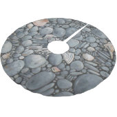 Strandstenen schelpen steentjes rotsen schilderen kerstboom rok (Gekanteld)