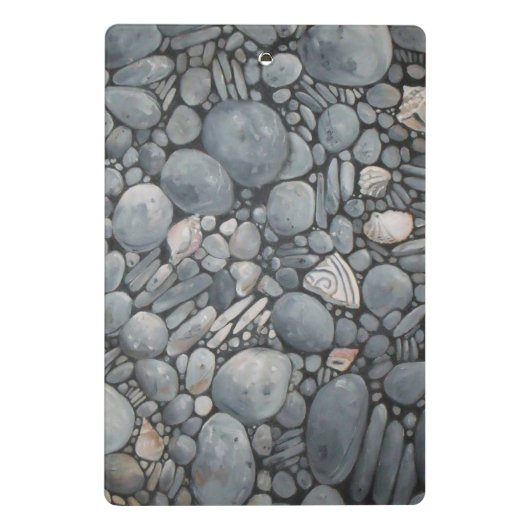 Strandstenen schelpen steentjes rotsen schilderen  mini klembord (Achterkant)