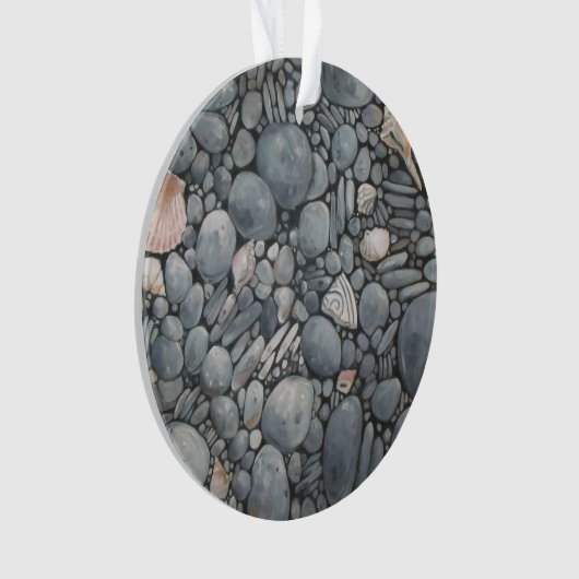 Strandstenen schelpen steentjes rotsen schilderen ornament (voorkant)