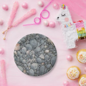 Strandstenen schelpen steentjes rotsen schilderen  papieren bordje (Feest)