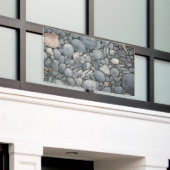 Strandstenen schelpen steentjes rotsen schilderen spandoek (Buitenkant Gebouw)