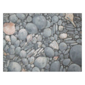 Strandstenen schelpen steentjes rotsen schilderen tafelkleed (Voorkant (Horizontaal))