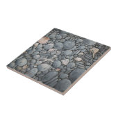 Strandstenen schelpen steentjes rotsen schilderen  tegeltje (Zijkant)