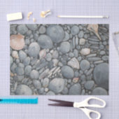 Strandstenen schelpen steentjes rotsen schilderen  tissuepapier (Craft)
