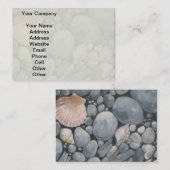Strandstenen schelpen steentjes rotsen schilderen  visitekaartje (Voorkant / Achterkant)