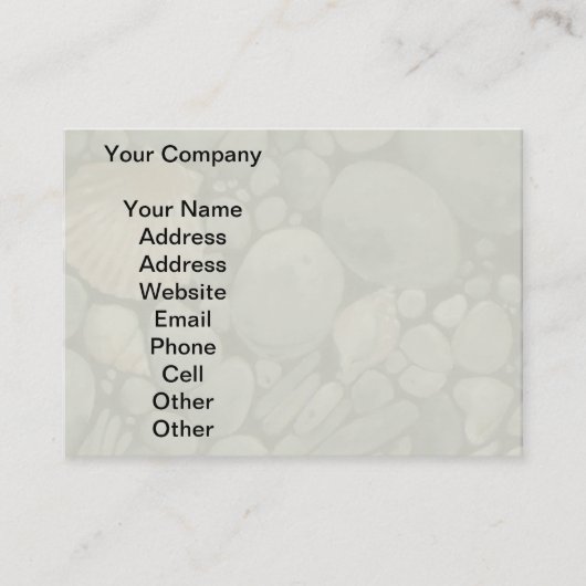 Strandstenen schelpen steentjes rotsen schilderen  visitekaartje (Voorkant)