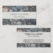 Strandstenen schelpen steentjes rotsen schilderen  visitekaartje (Voorkant / Achterkant)