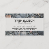 Strandstenen schelpen steentjes rotsen schilderen  visitekaartje (Achterkant)