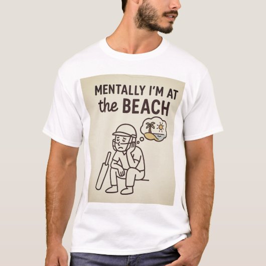 Strandstijl design T-shirt (Voorkant)