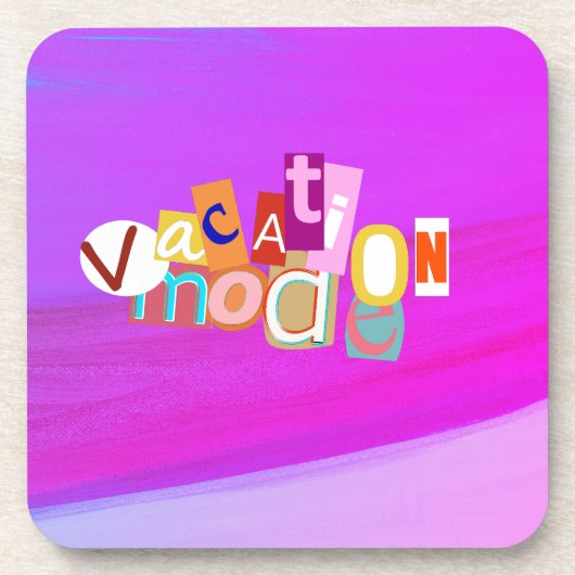 Strandstijl Retro Vakantie Modus Bier Onderzetter (Voorkant)