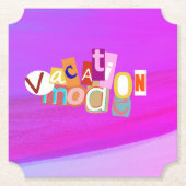Strandstijl Retro Vakantie Modus Kartonnen Onderzetters (Voorkant)