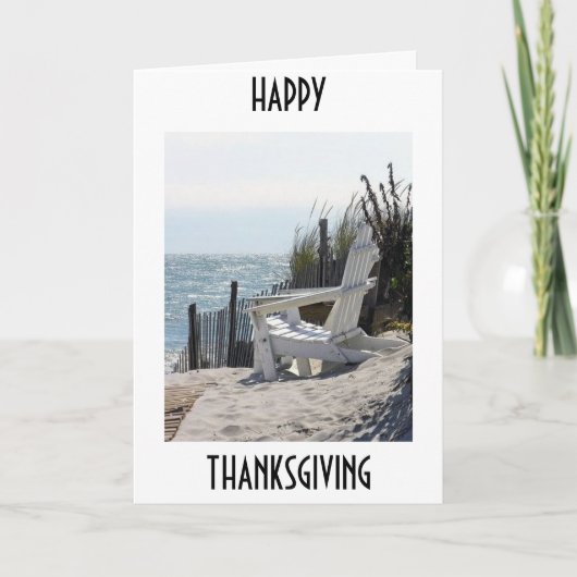 STRANDSTIJL "THANKSGIVING WENS" VOOR U FEESTDAGEN KAART (Voorkant)