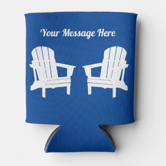 Strandstoel Bierkoeler - Retro Ontspannings Koozie (Voorkant)