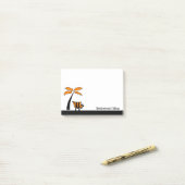 Strandstoel en Palm Tree pensioenideeën Post-it® Notes (Op bureau)