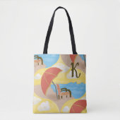 Strandstoel Kunst Custom Zomer Boodschappentas Tote Bag (Voorkant)