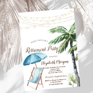 Strandstoel, palmpalm parasol kaart
