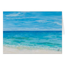 Strandstoel schilderij, voel je beter kaart