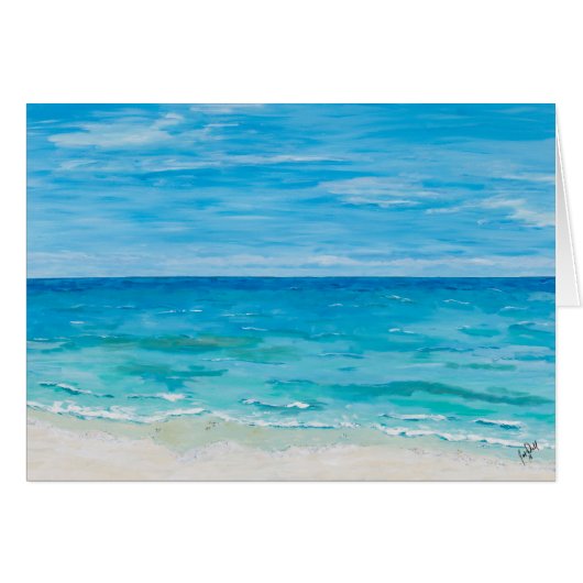 Strandstoel schilderij, voel je beter kaart (Voorkant Horizontaal)