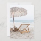 Strandstoel Wijn Pensioen Party Kaart (Achterkant)