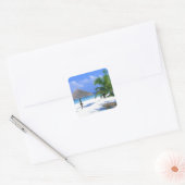 Strandstoel - Zomer Bliss Vierkante Sticker (Envelop)