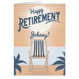 Strandstoel zonsondergang gelukkig pensioen
