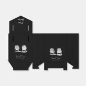Strandstoelen Adirondack Zwart-wit bruiloft Bedankdoosjes (Uitgevouwen)