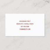 Strandstoelen bruin wit rustiek visitekaartje (Achterkant)