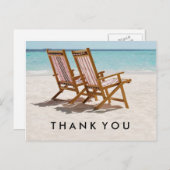 Strandstoelen Dank u Briefkaart (Voorkant / Achterkant)