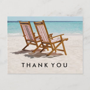 Strandstoelen Dank u Briefkaart