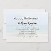 Strandstoelen Happy Retirement Party Uitnodiging (Voorkant)